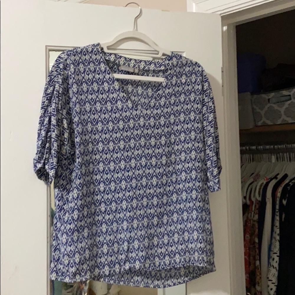 Ellie Kai short sleeve silk blouse